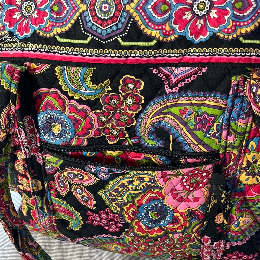 Vera Bradley Vibrant Floral Tote Bag - Picture 4 of 9
